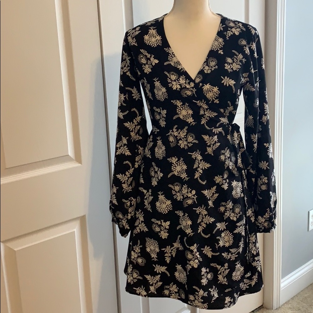 Patterned Wrap Dress
